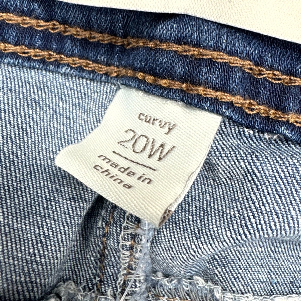 EST. 1946 Denim Jeans Women 20W Blue Stretch Curvy Skinny Leg Whisker Sculpting - Picture 6 of 11